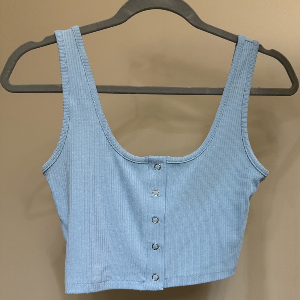 Light Blue Crop Top